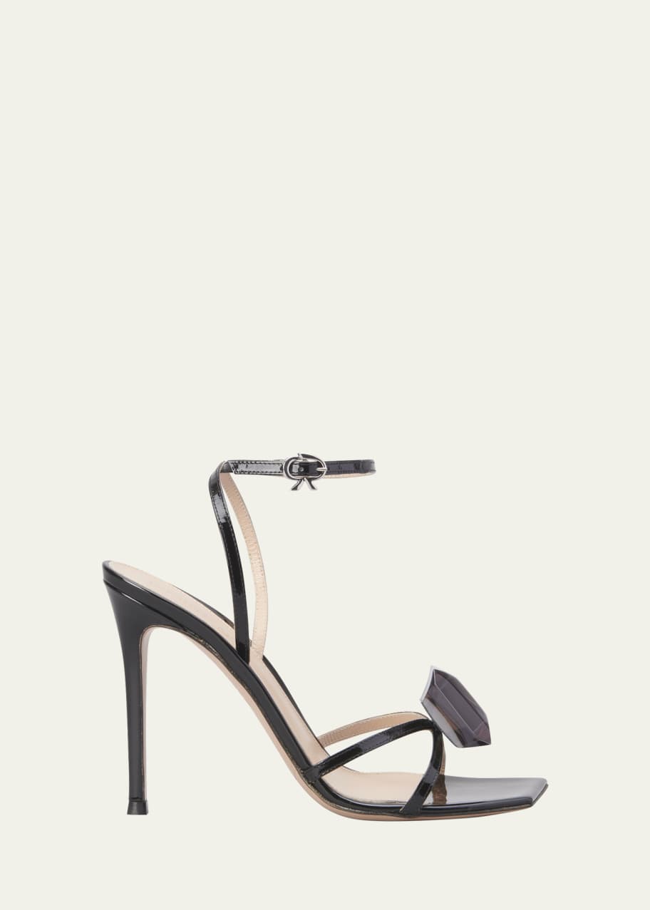 Image 1 of 1: Jaipur Jewel Strappy Patent Stiletto Sandals