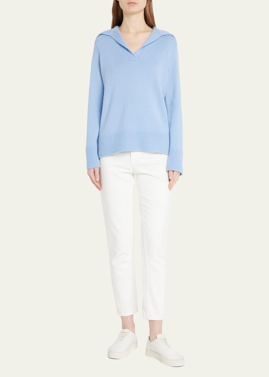 Autumn Cashmere Boxy Texture Stitch Johnny Collar