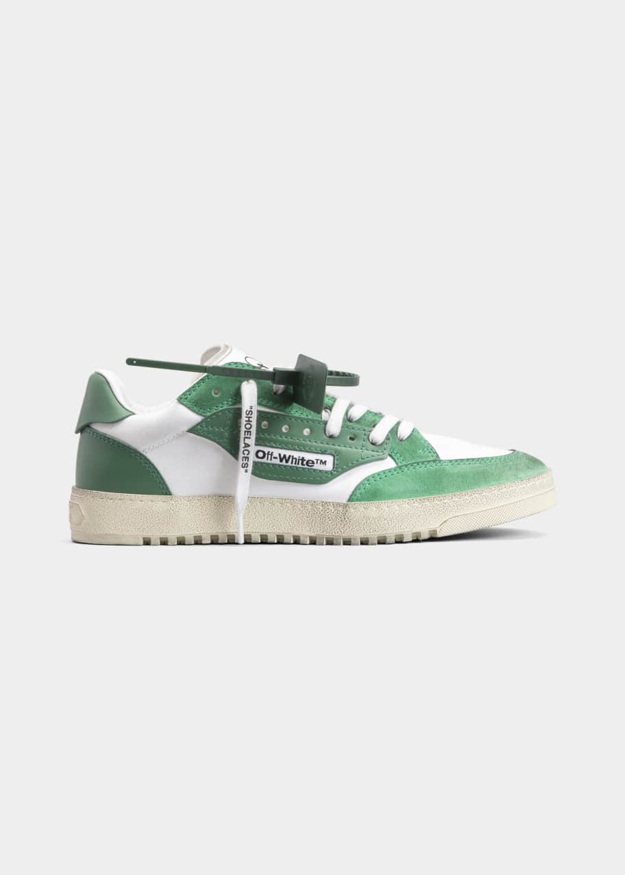 Off White Men s 5.0 Distressed Effect Canvas Low Top Sneakers Bergdorf Goodman