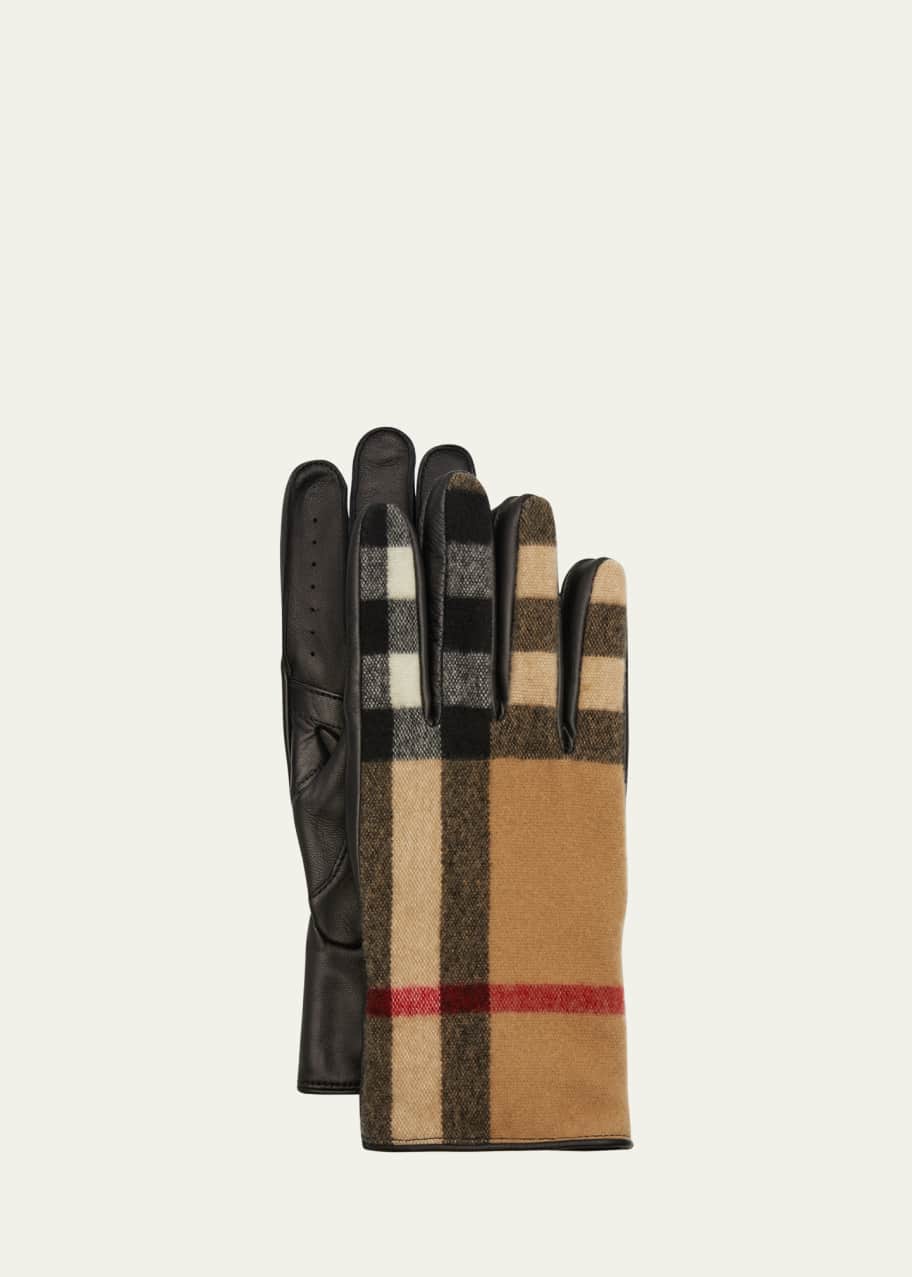 Burberry men's leather gloves outlet