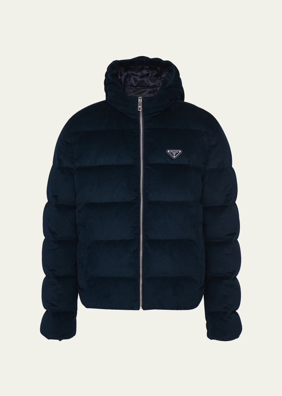 Prada Men's Corduroy Down Jacket - Bergdorf Goodman