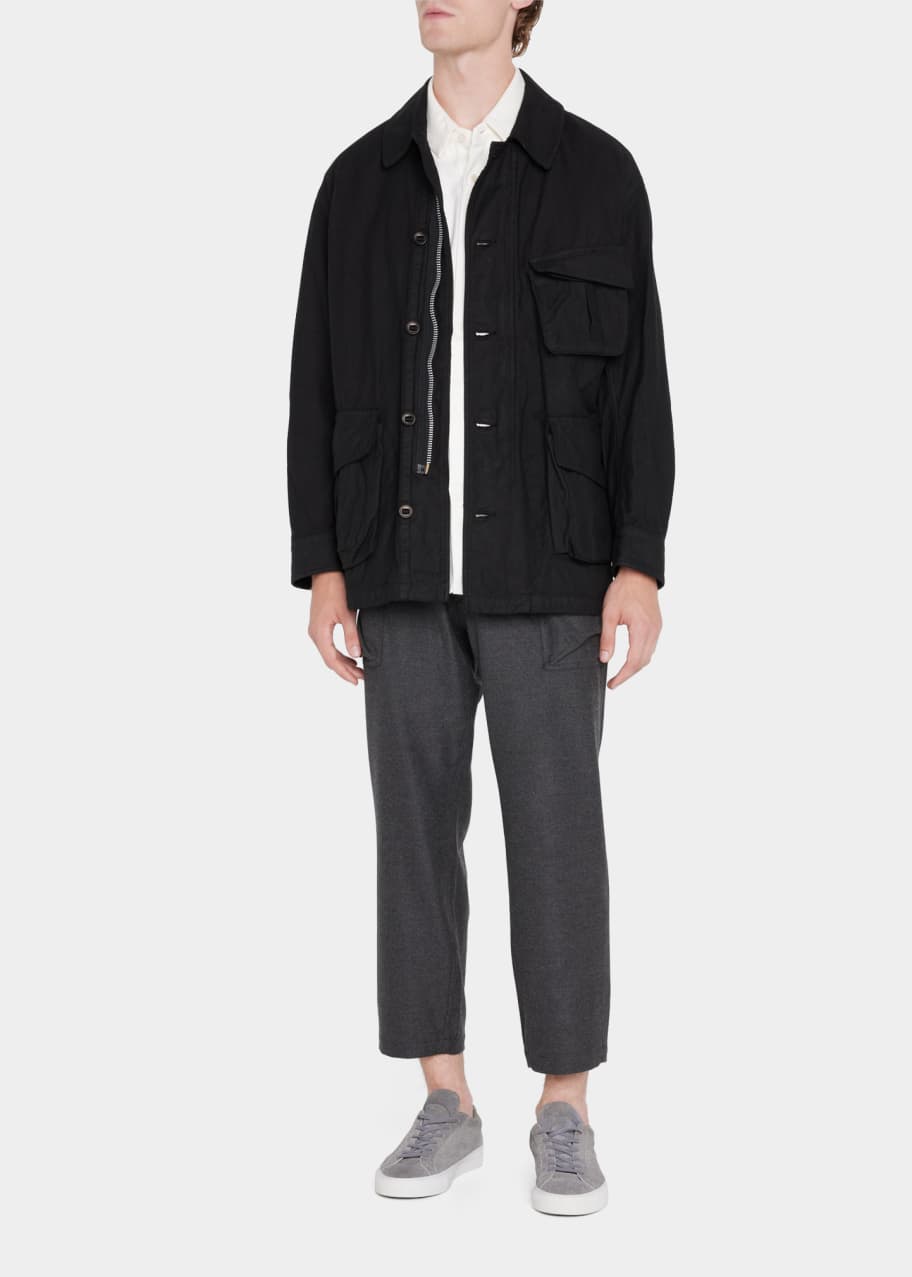 最新 Cret de Sage Men's Bergdorf - Jacket Utility Cotton-Linen ジャケット・アウター