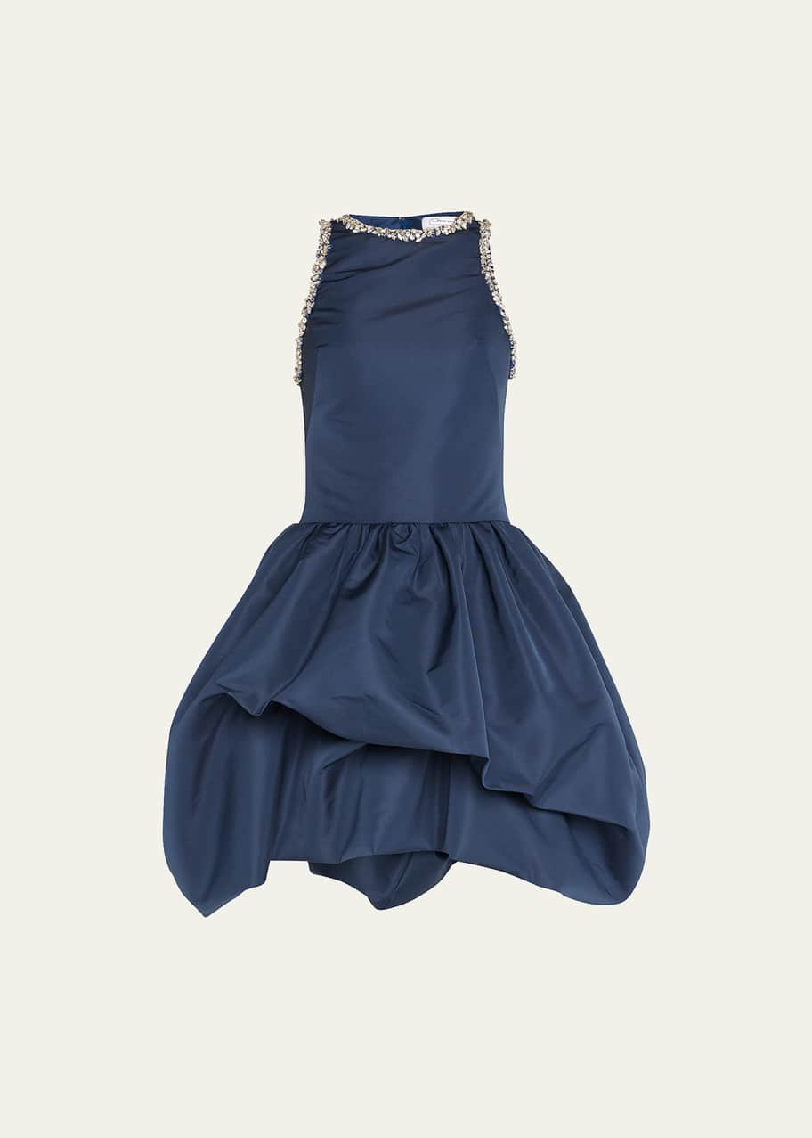 Oscar de la Renta Crystal-Embroidered Bubble Hem Mini Dress - Bergdorf  Goodman