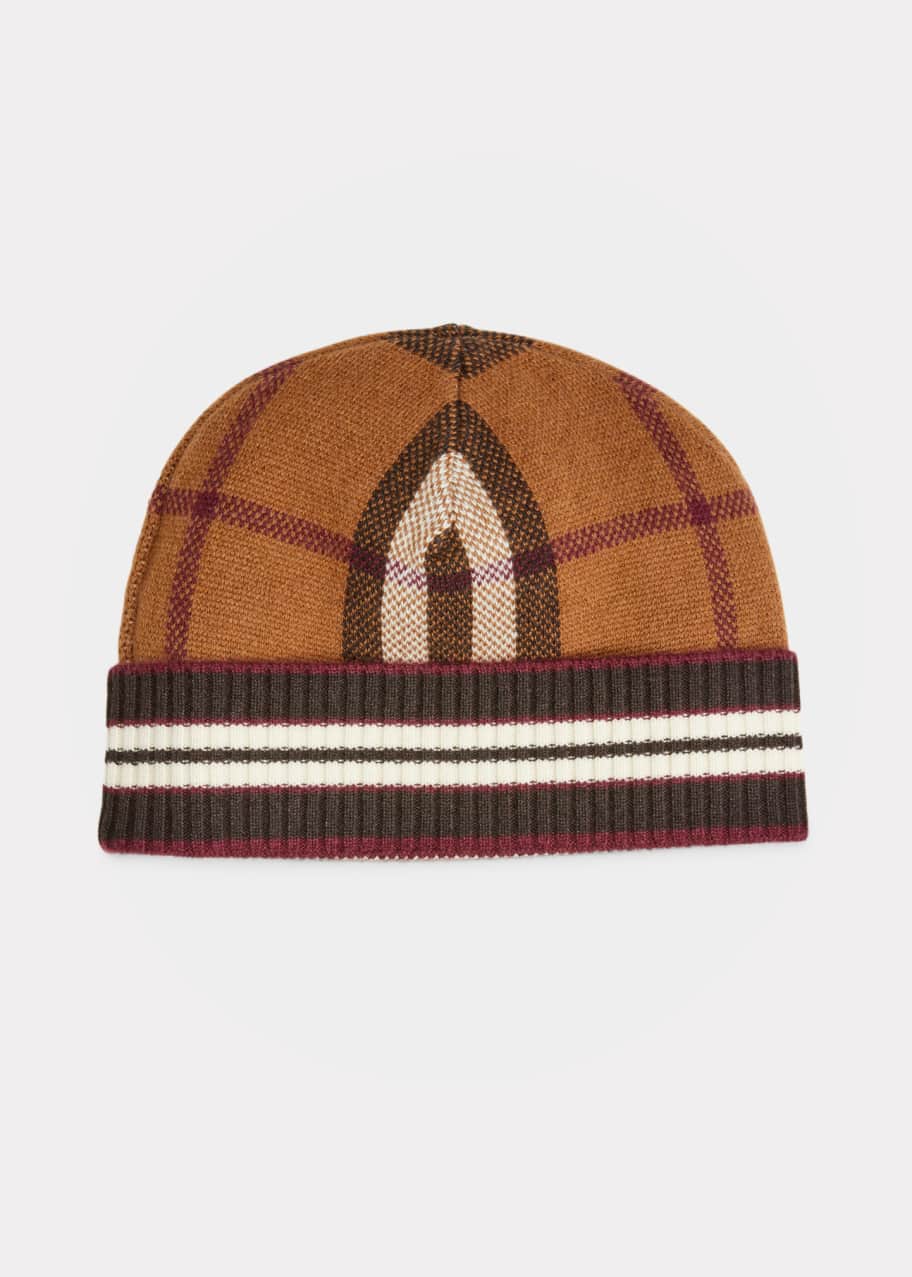 Mash Up Check Beanie Hat