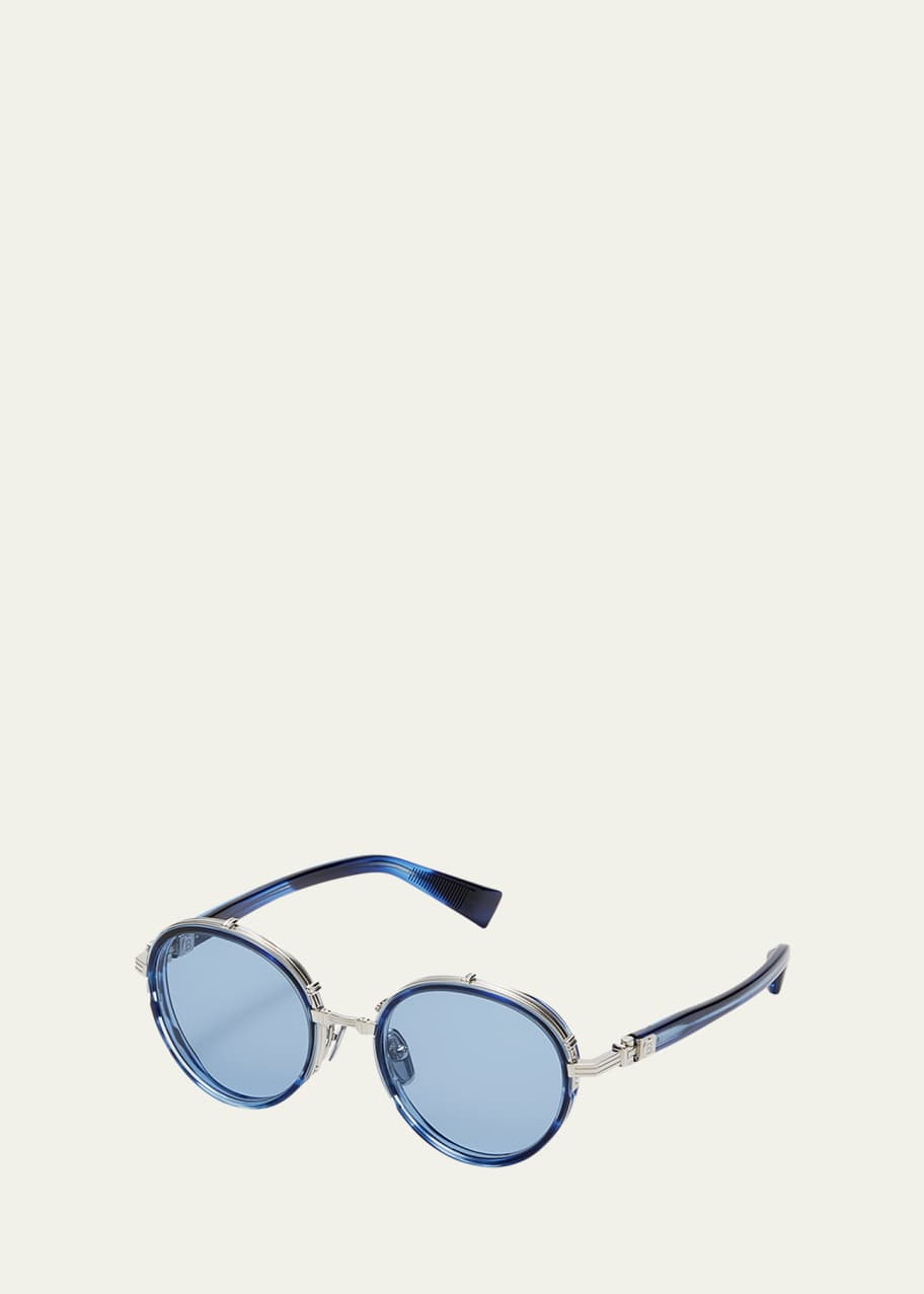 Croissy Round Acetate Titanium Sunglasses