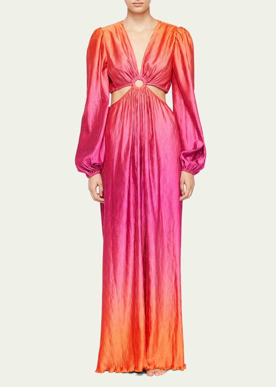 plisse cut out dress ASOS Design - Plisse Cut Out Bandeau Maxi Dress - Women - Polyester - 8 US