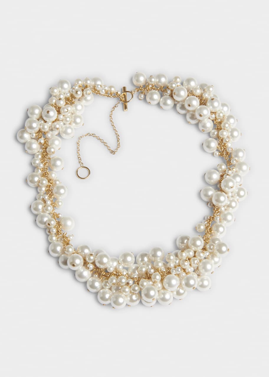 【関税＆送料込み】Jil Sander Pearl Necklace Jil Sander Blossom Pearl Necklace - Bergdorf Goodman