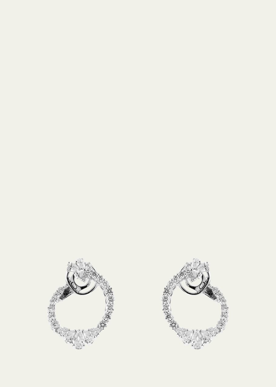 Image 1 of 1: White Gold Earrings with Diamonds, 2.52tcw
