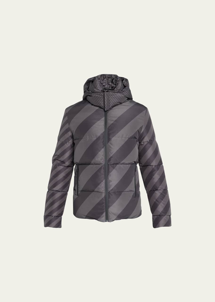 Men s FF Diagonal Stripe Puffer Coat