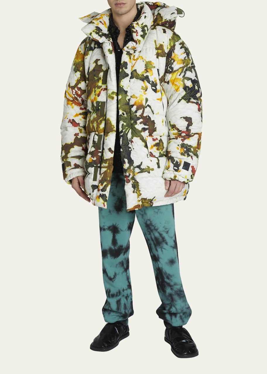 Dries Van Noten Men's Vadley Allover-Print Puffer Coat - Bergdorf