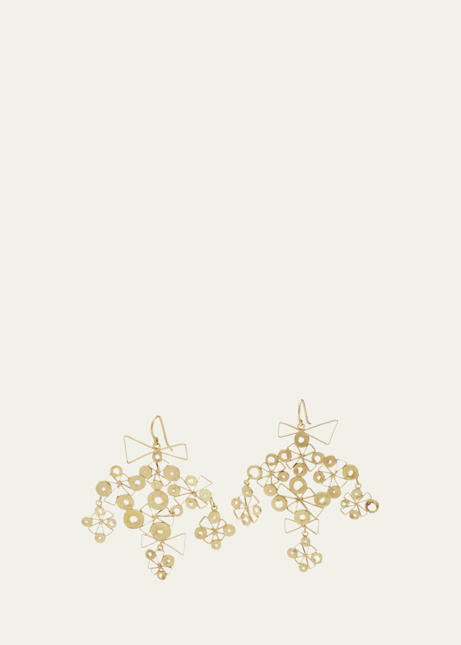 JUDY GEIB 18K Yellow Gold Disc Chandelier Earrings Bergdorf Goodman