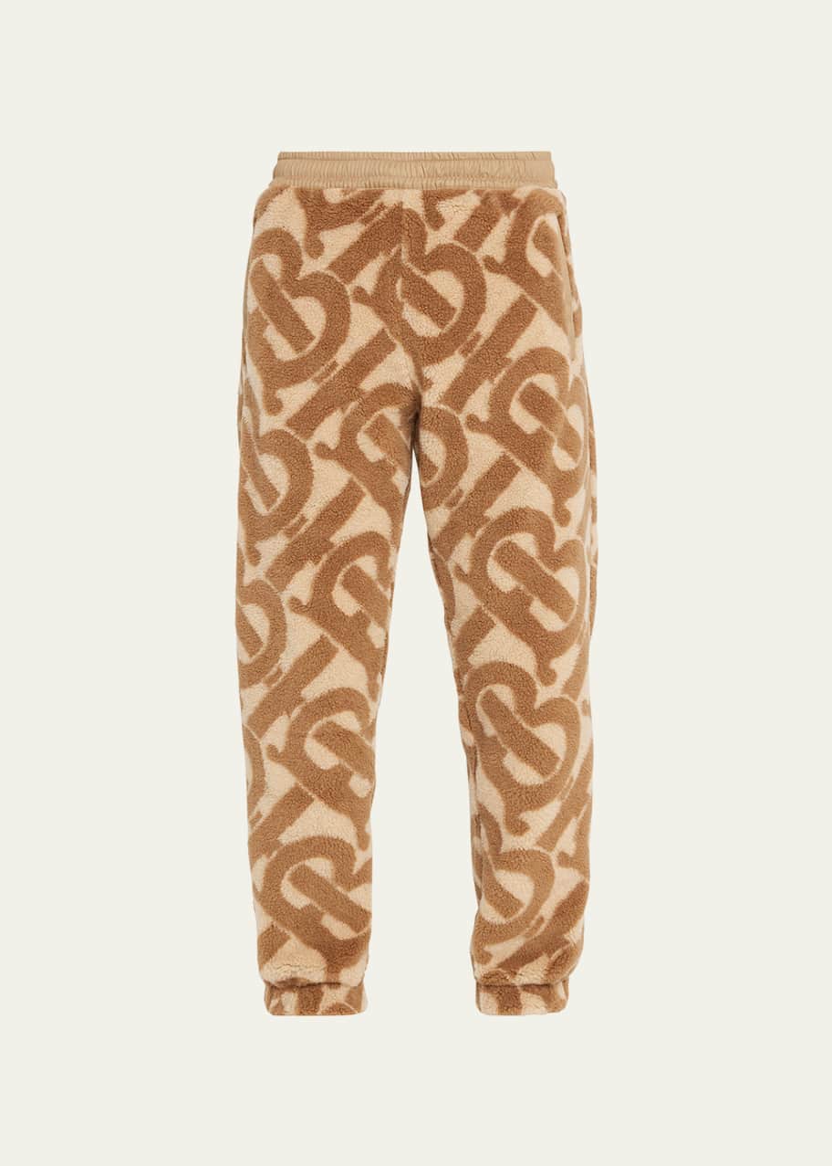 Burberry Men's TB Dimitri Fleece Jogger Pants Bergdorf Goodman