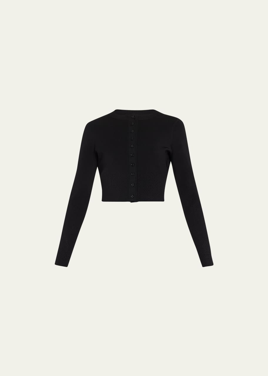 Victoria Beckham Crop Fitted Cardigan Bergdorf Goodman