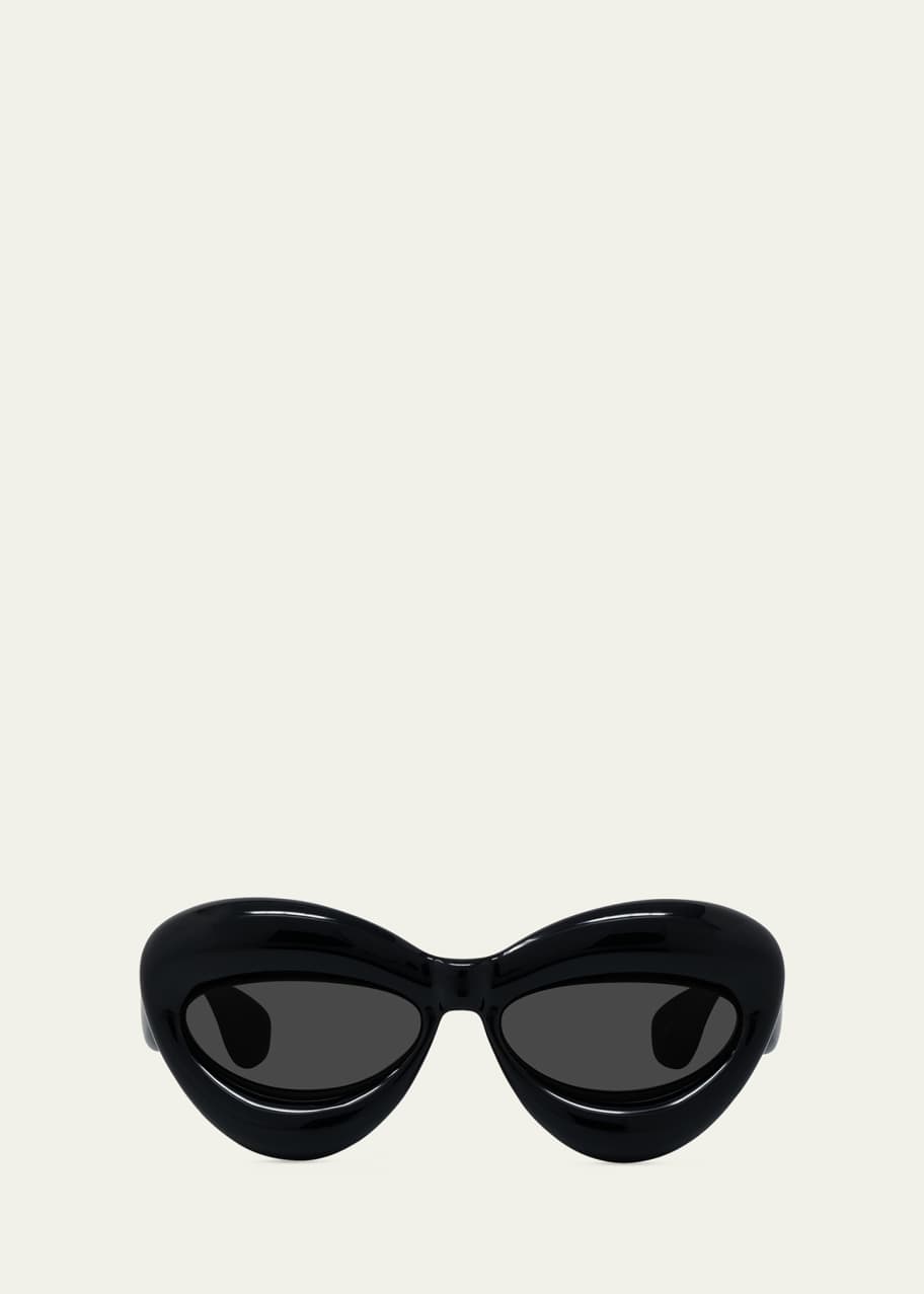 Image 1 of 1: Inflated Injection Plastic Cat-Eye Sunglasses