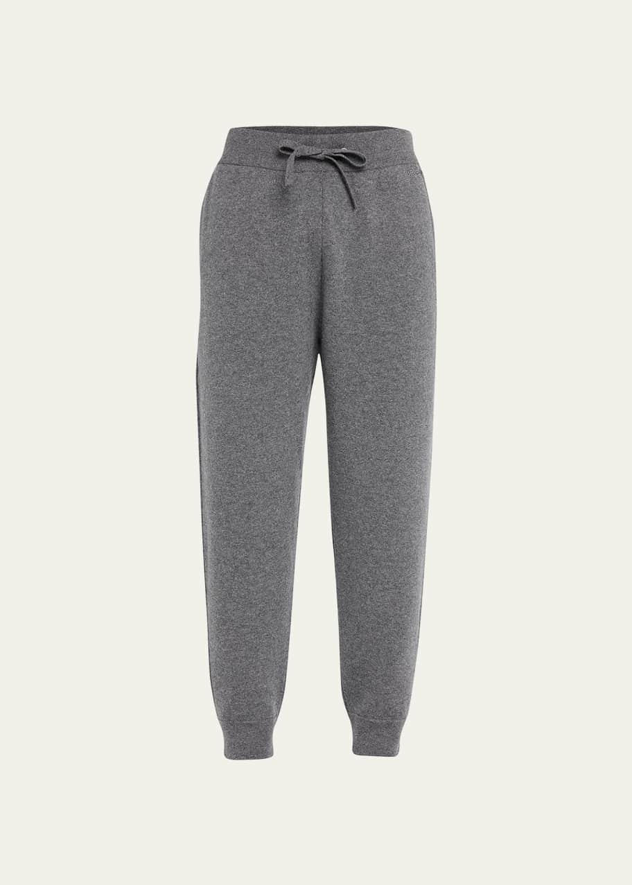 Men's 100% Cashmere Jogger Pant in Light Grey main image 1