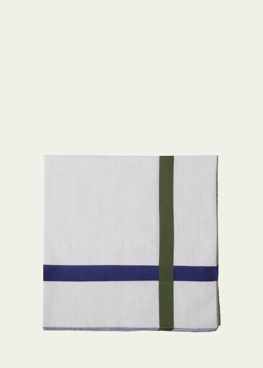Image 1 of 1: Men's Bicolor Stripe Handkerchief