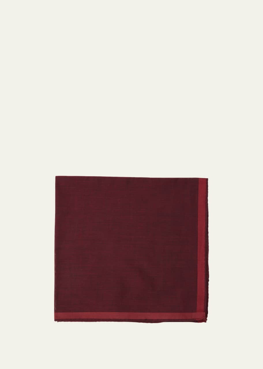 Image 1 of 1: Men's Solid Stripe Handerchief