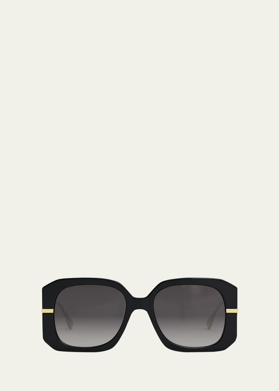 【送料&関税込】Fendi Square Frame Sunglasses FENDI EYEWEAR Oversized square-frame acetate and gold-tone