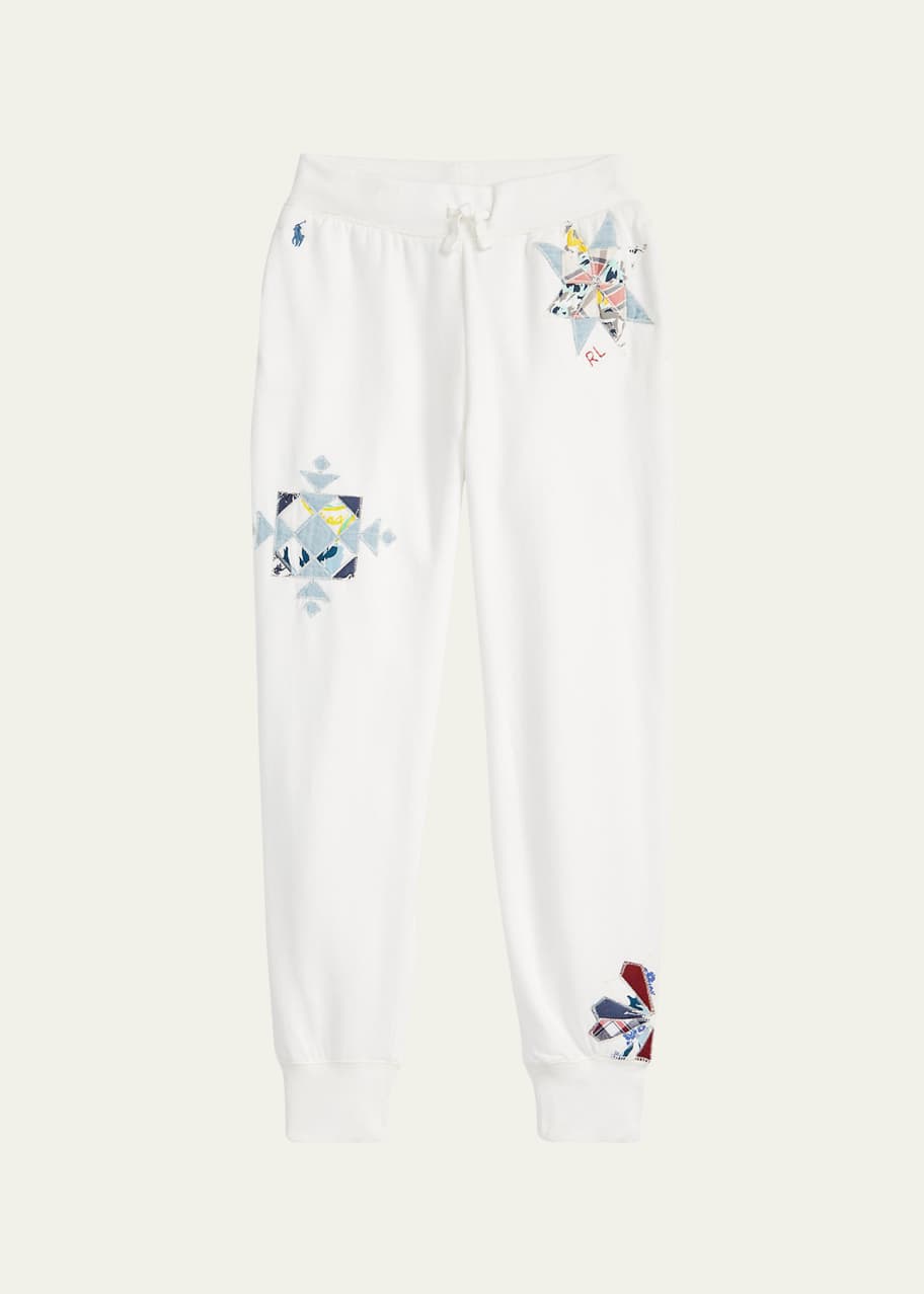 Ralph lauren patchwork fleece jogger hotsell