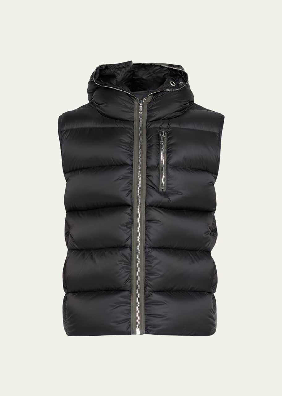 Rick Owens Men's Gimp Hooded Puffer Vest - Bergdorf Goodman