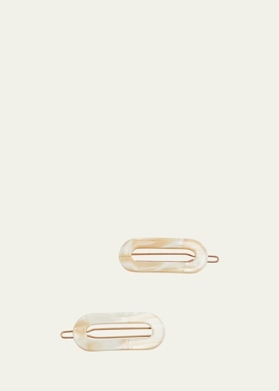 France Luxe Mini Oval Barrette - Bergdorf Goodman