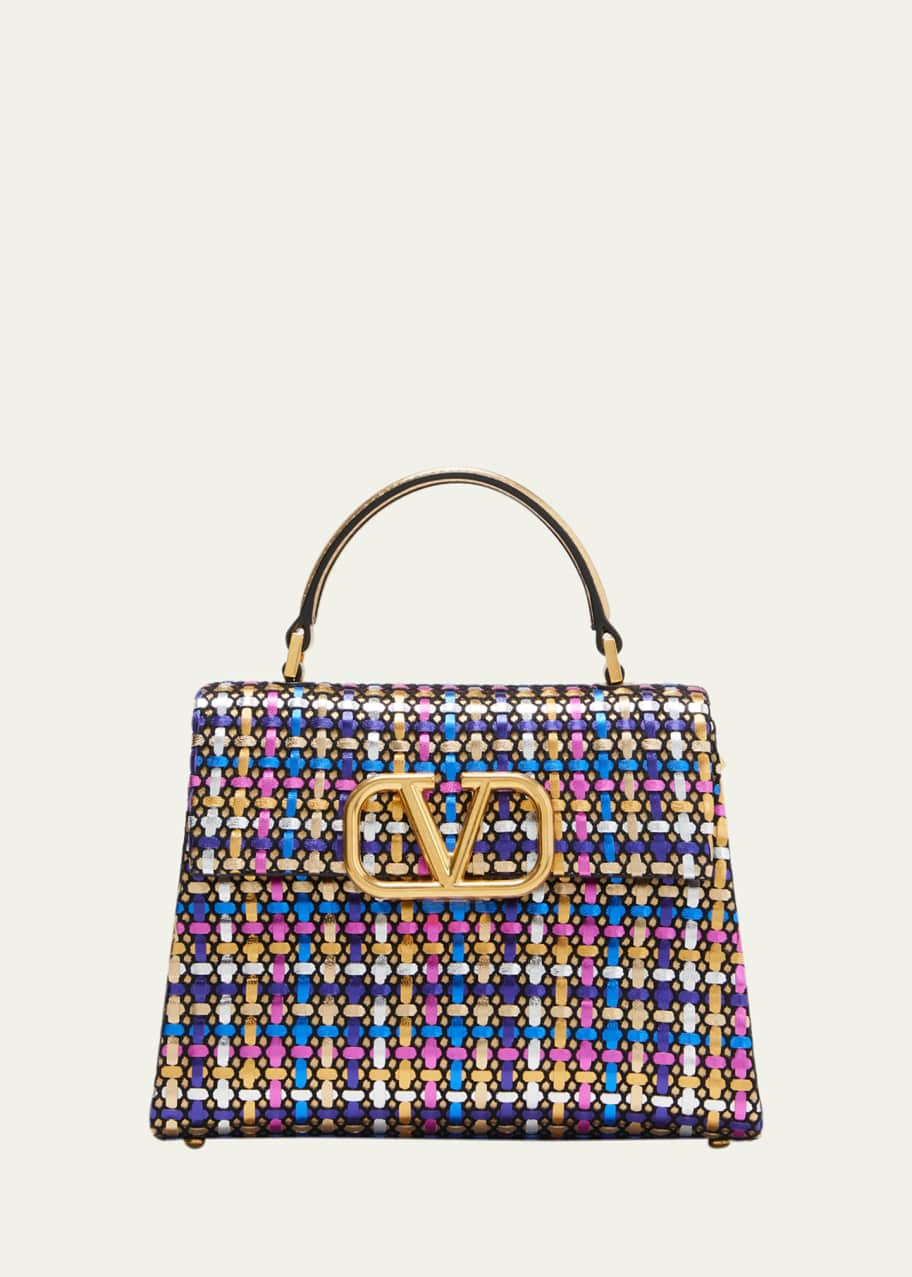 Small locò sequined silk top handle bag - Valentino Garavani