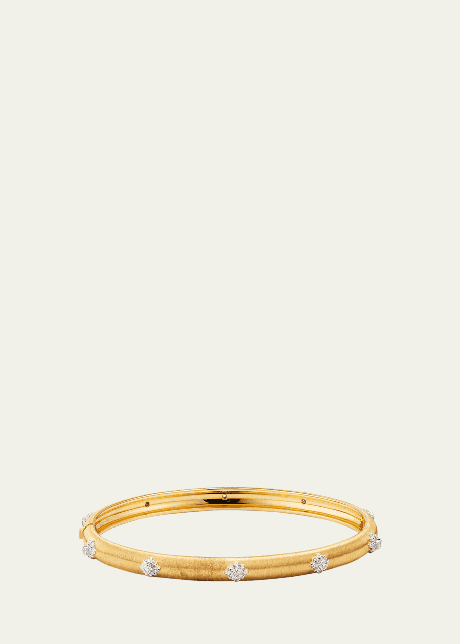 Image 1 of 1: Macri Bombe 18K Gold Diamond Cuff Bracelet