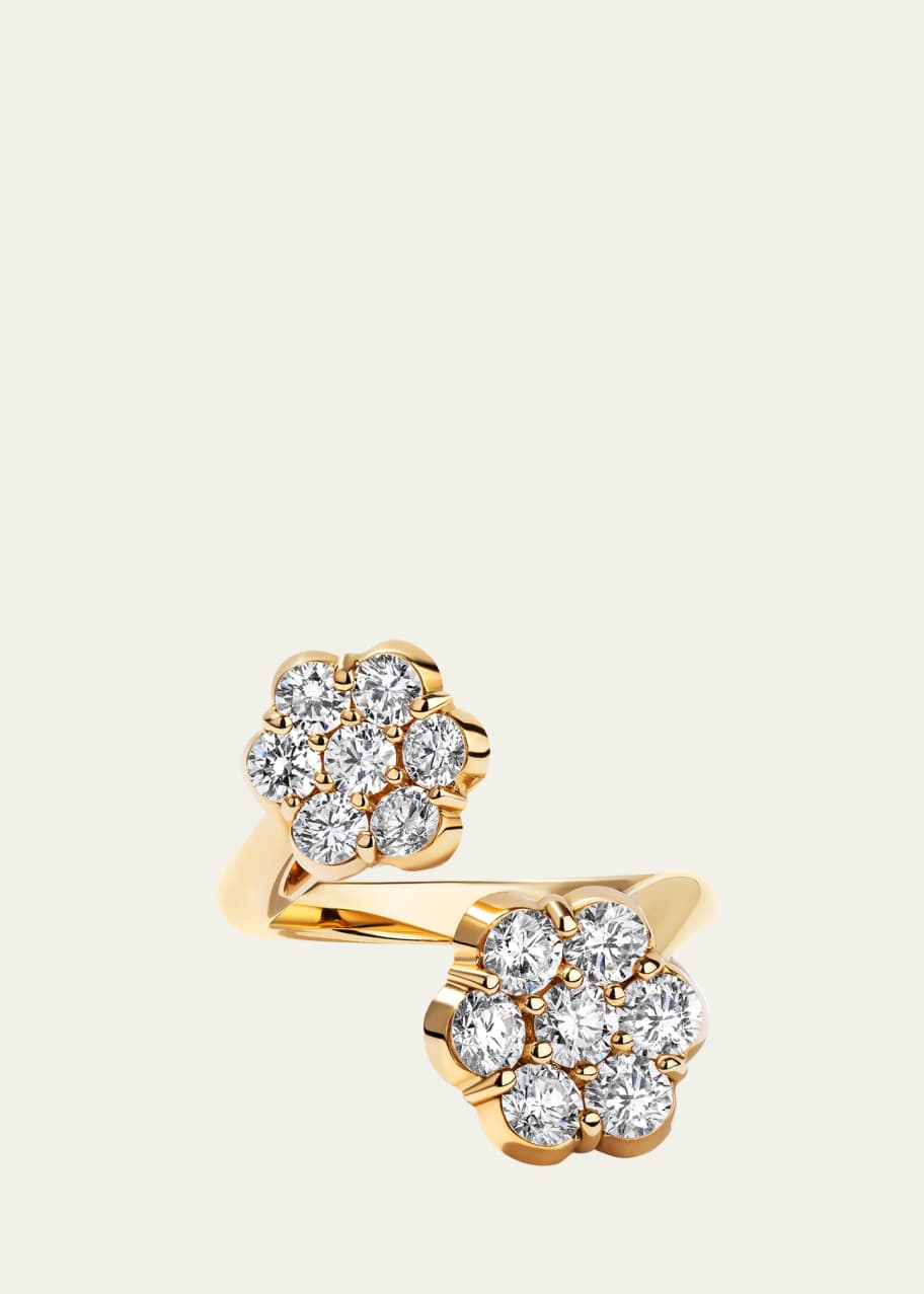 Bayco 18K Gold and Diamond Flower Ring, Size 6 - Bergdorf Goodman