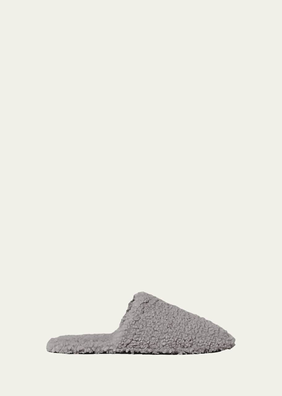 Image 1 of 1: Round-Toe Sherpa Slippers