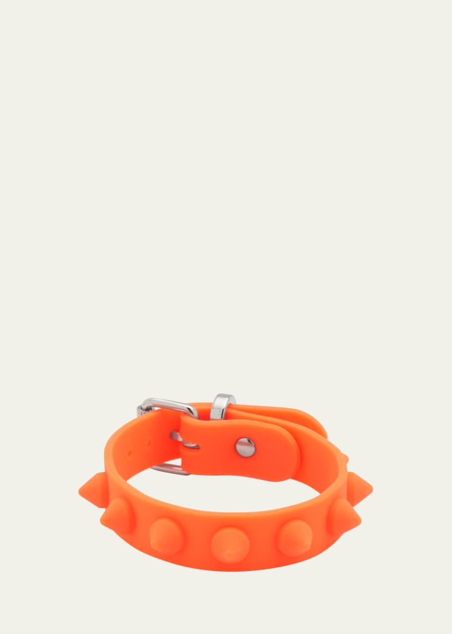 Christian Louboutin Men s Loubilink Spike Rubber Bracelet Bergdorf Goodman