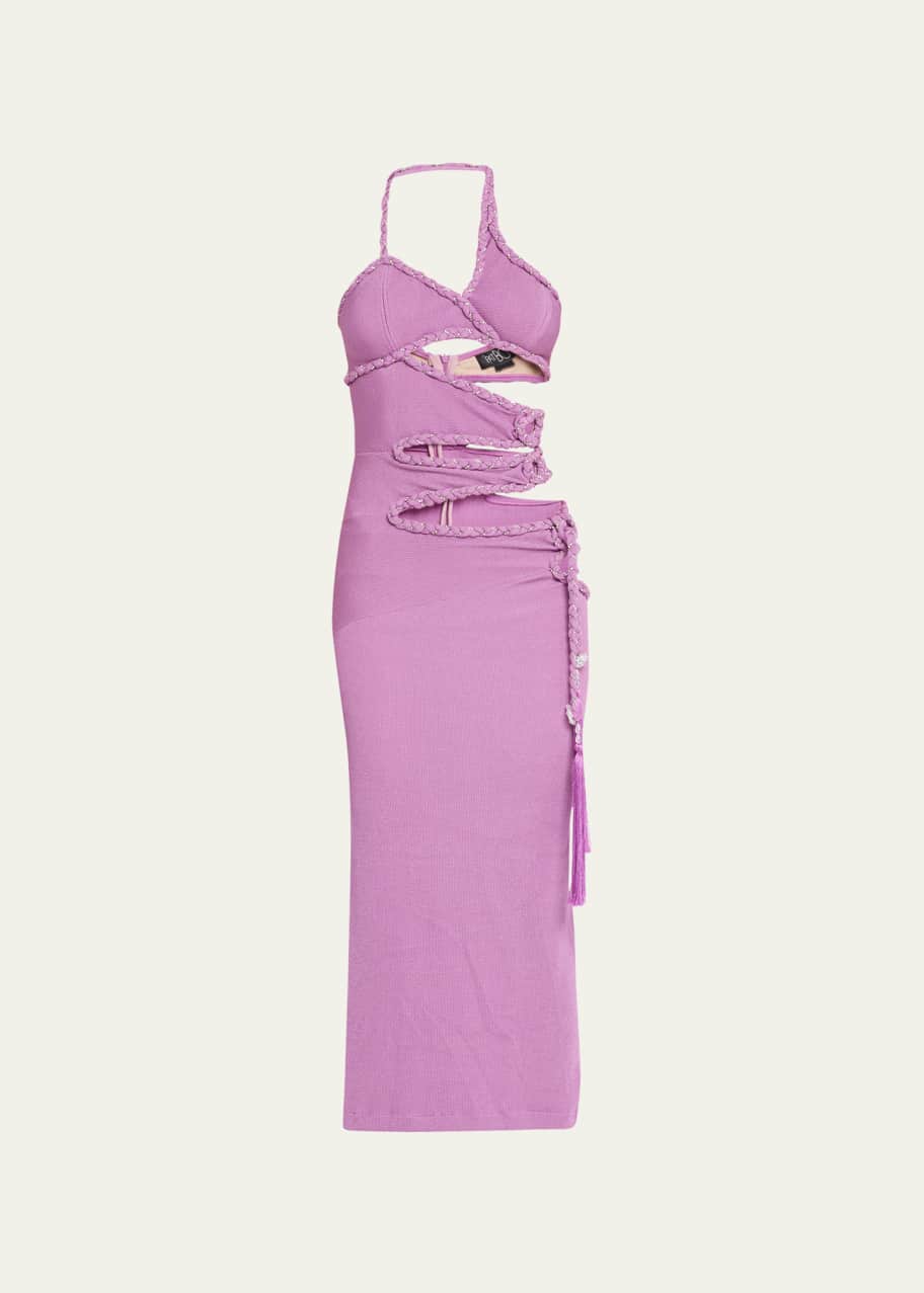 strapless open back dress Ombre One Shoulder Mini Dress Sirenuse