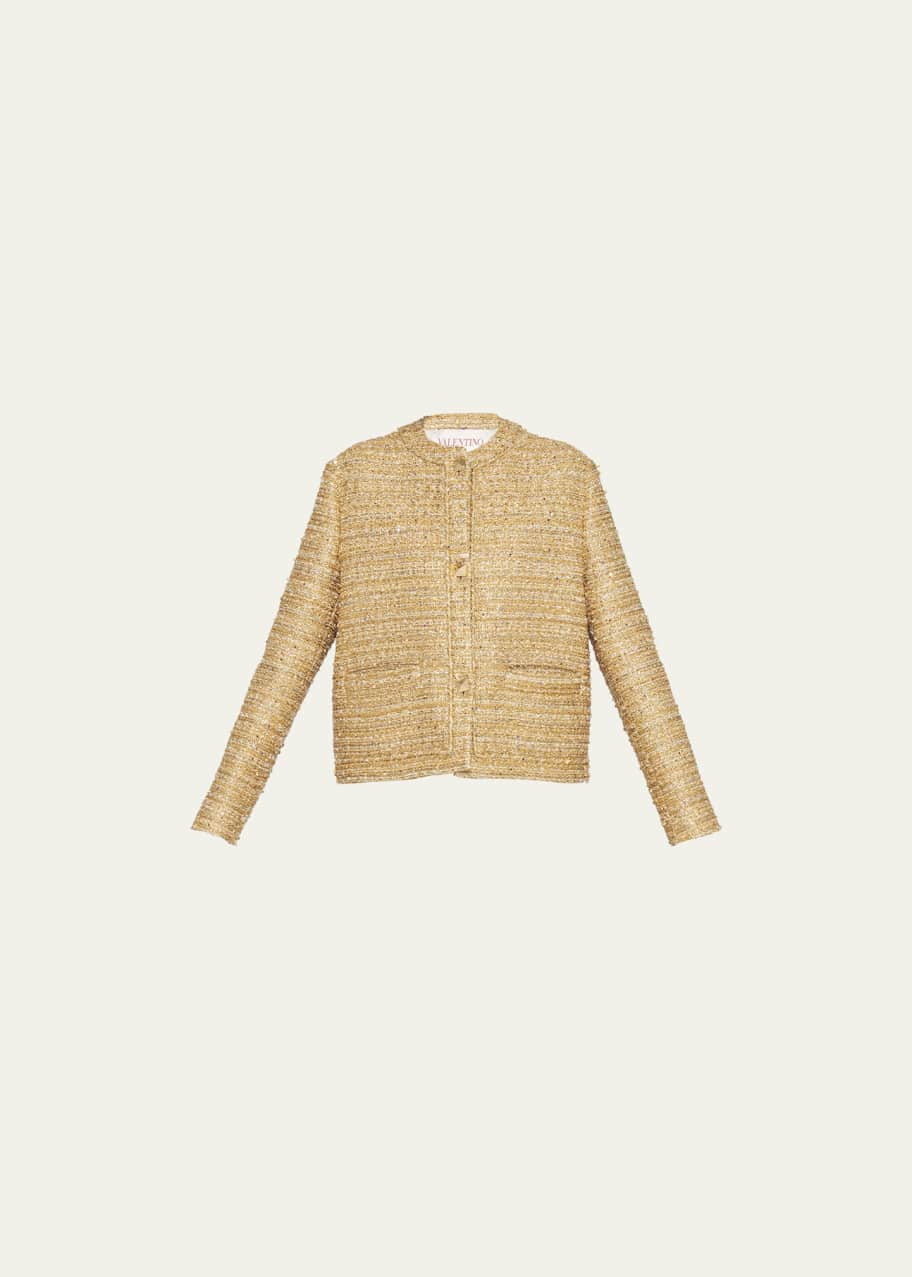 Gold tweed jacket cheap