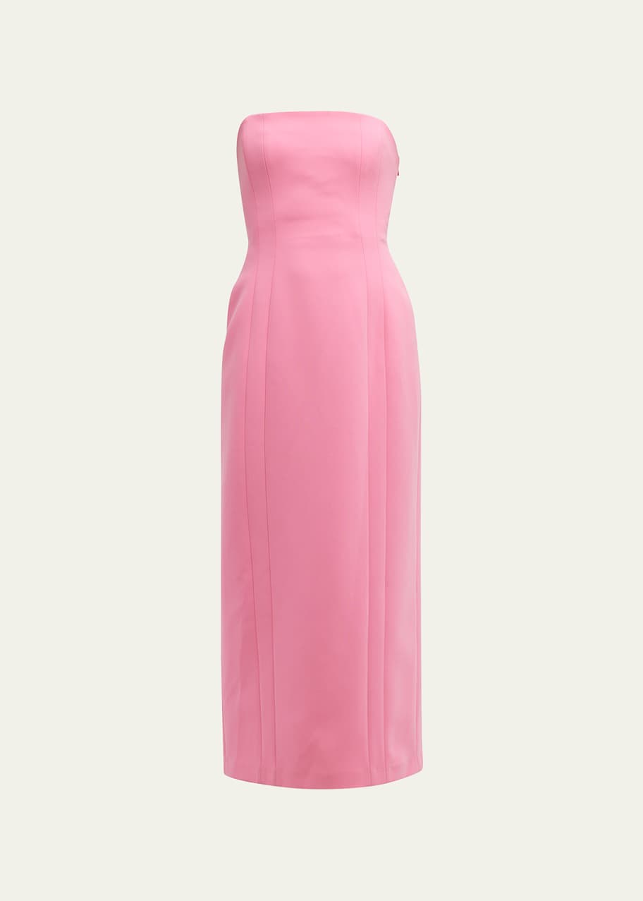 knee length dresses for ladies A.L.C. Women's Bianca Strapless Pleated Maxi Dress in Whisper White, Size 0 main image 1