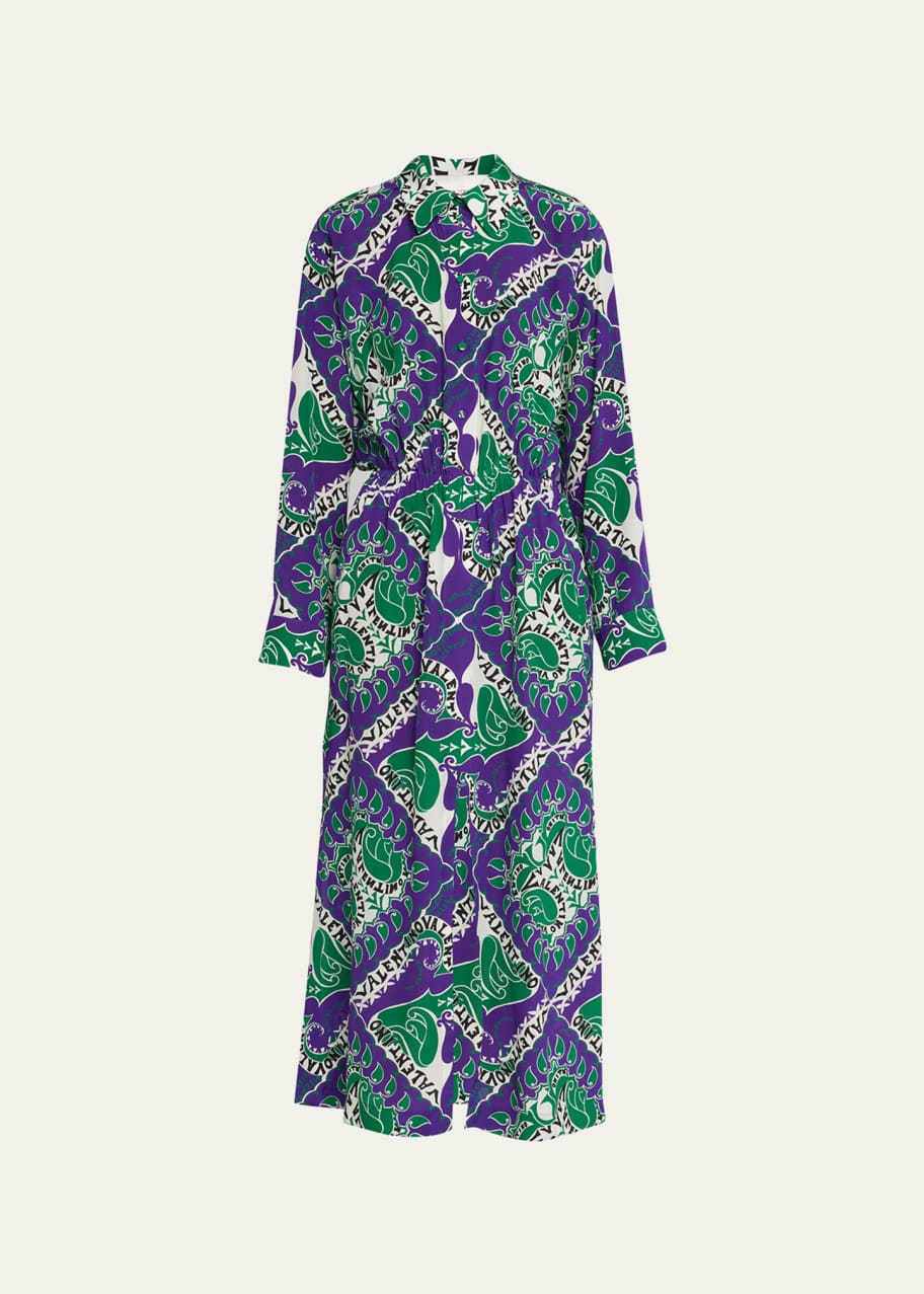 Valentino Garavani Bandana Print Button Down Dress Bergdorf Goodman