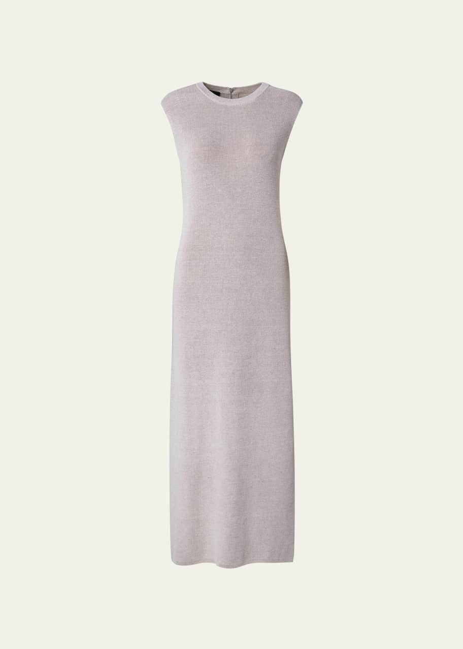 Akris Ribbed Linen Maxi Dress with Slit - Bergdorf Goodman