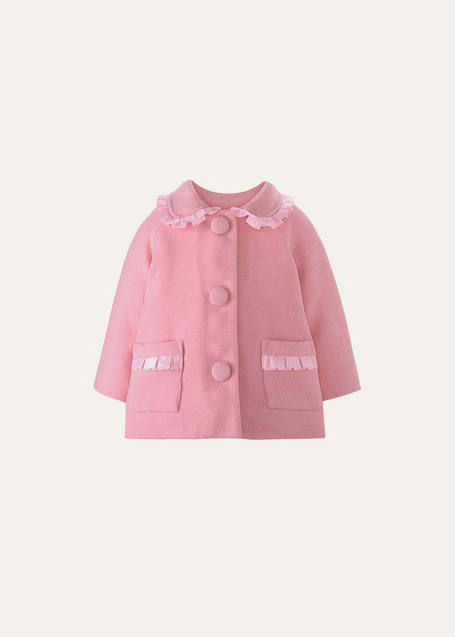 Rachel Riley Girl's Pink Ribbon Trim Jacket, Size 6M-24M - Bergdorf Goodman