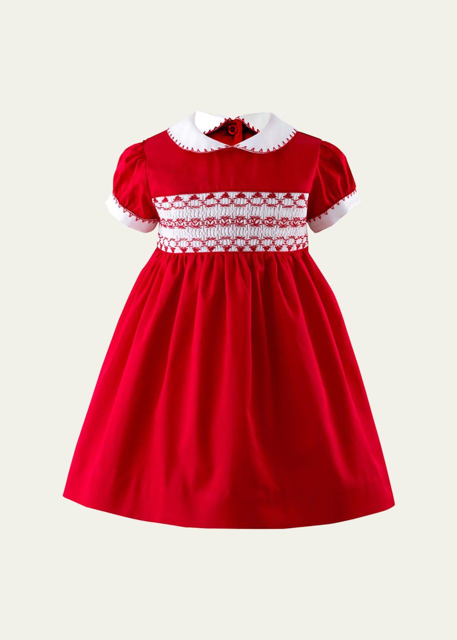 Rachel Riley Girl's Smocked Festive Dress W/ Bloomers, Size 6M-24M ...