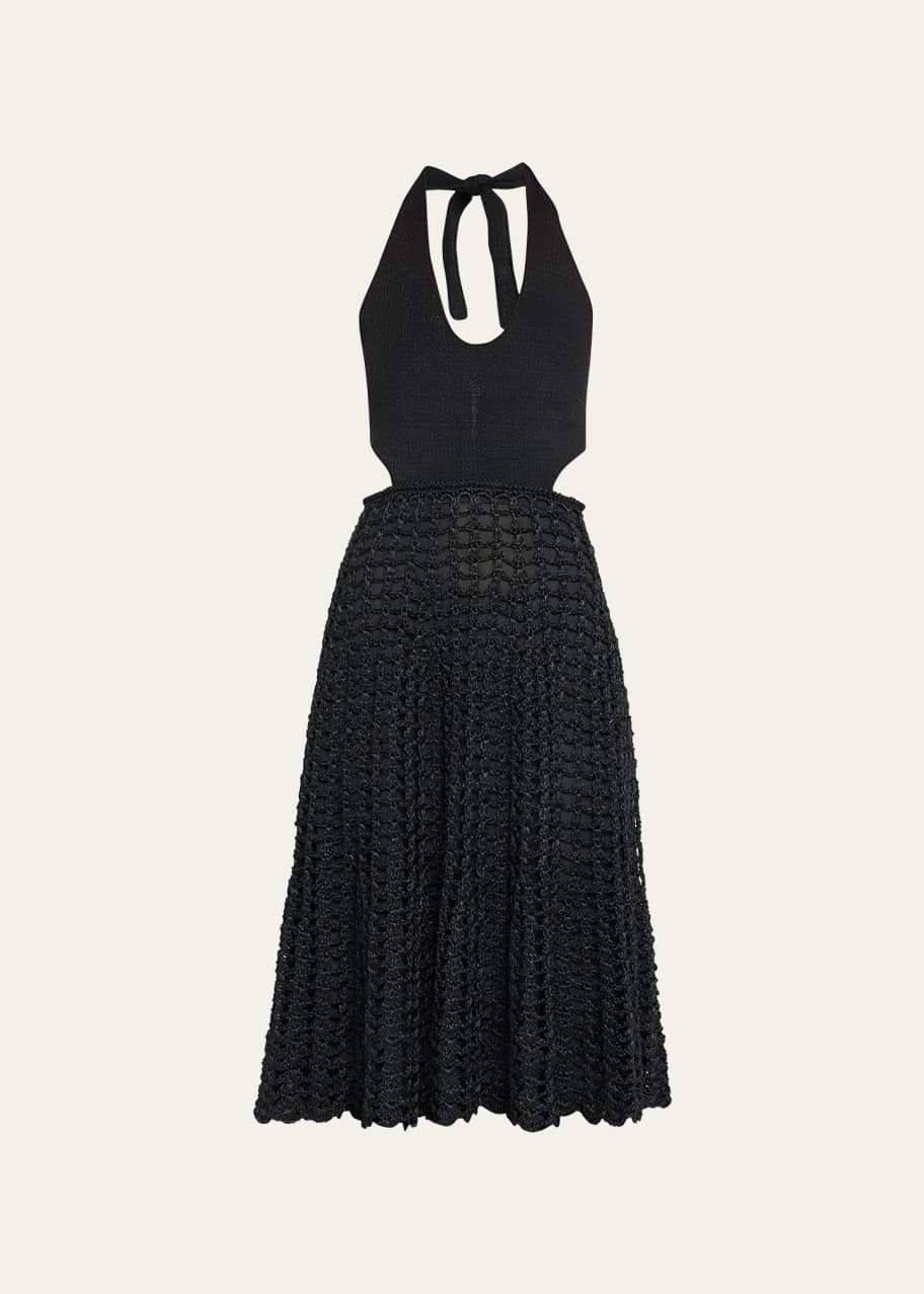 Proenza Schouler Knit Halter Dress w/ Crochet Skirt - Bergdorf Goodman