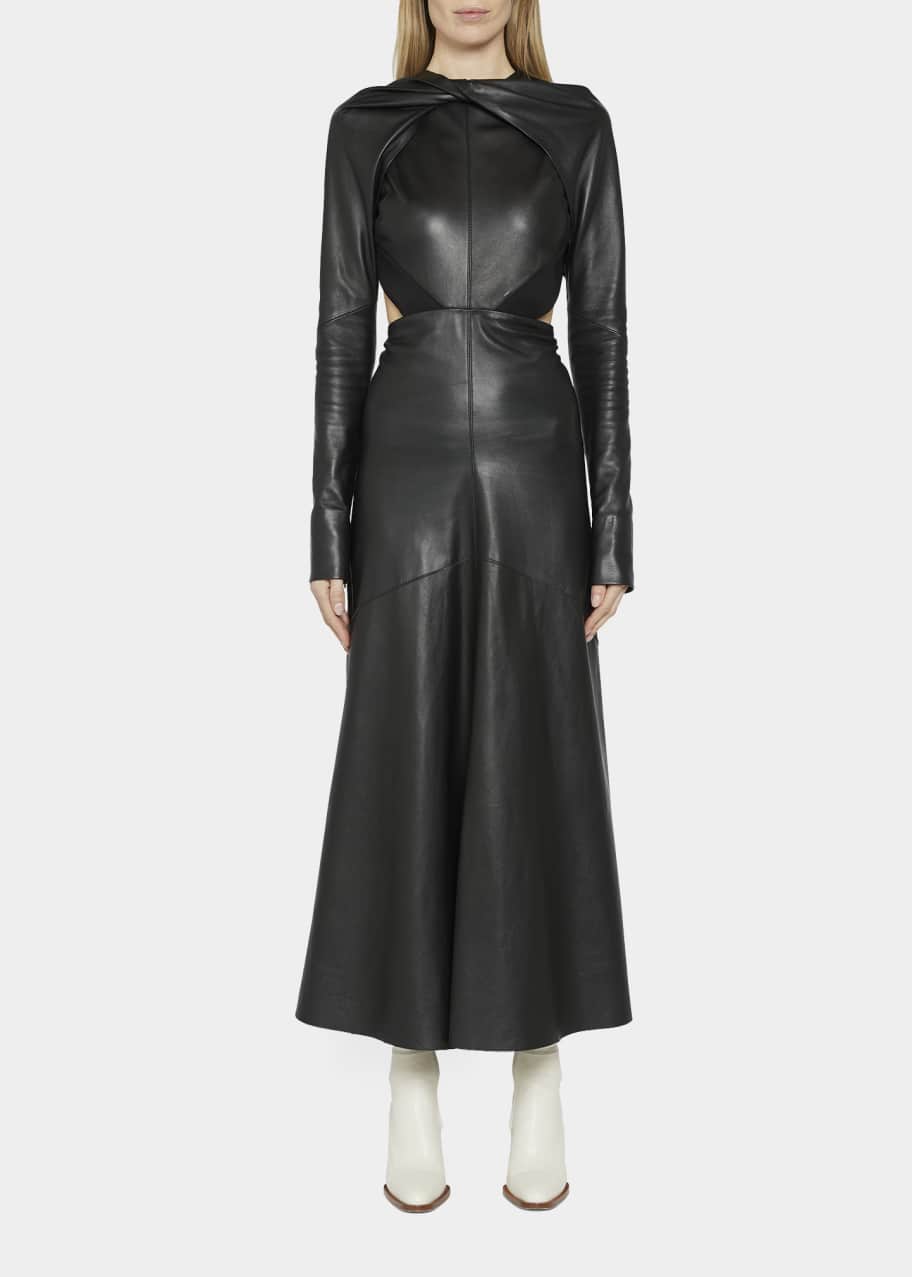 Victoria beckham leather dress top