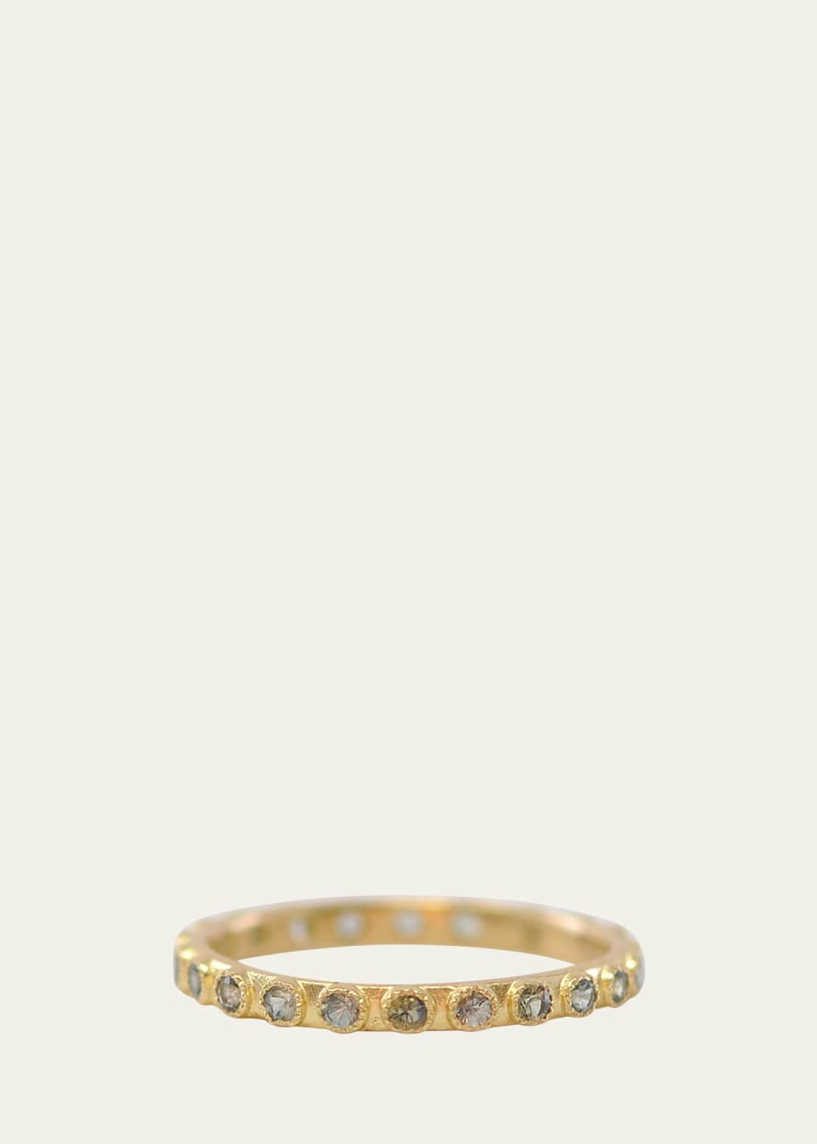 Image 1 of 1: Sueno 18K Stack Band with Sapphires