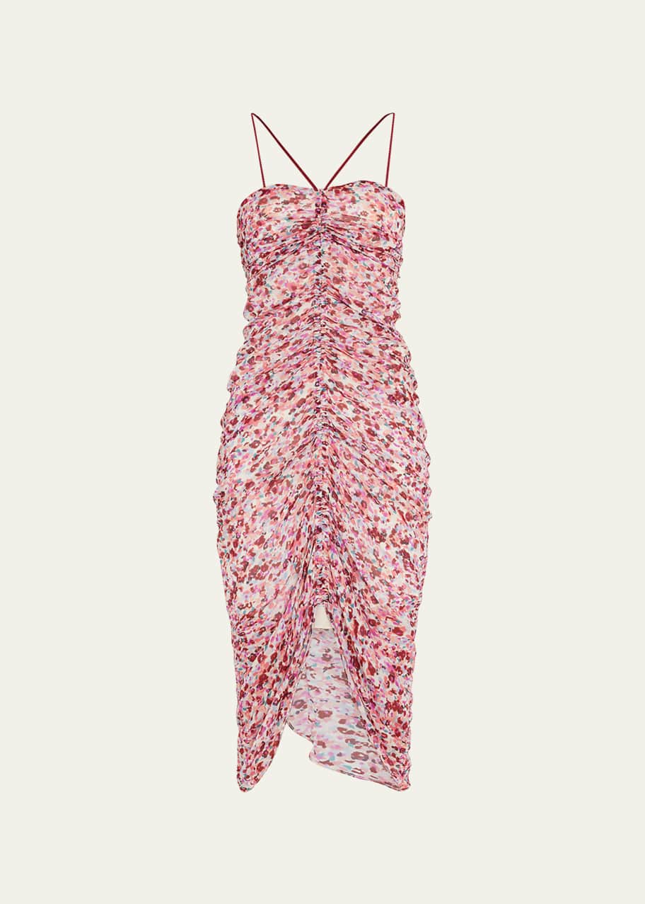 Etoile Isabel Marant Falone Floral Ruched Midi Bodycon Dress - Bergdorf  Goodman