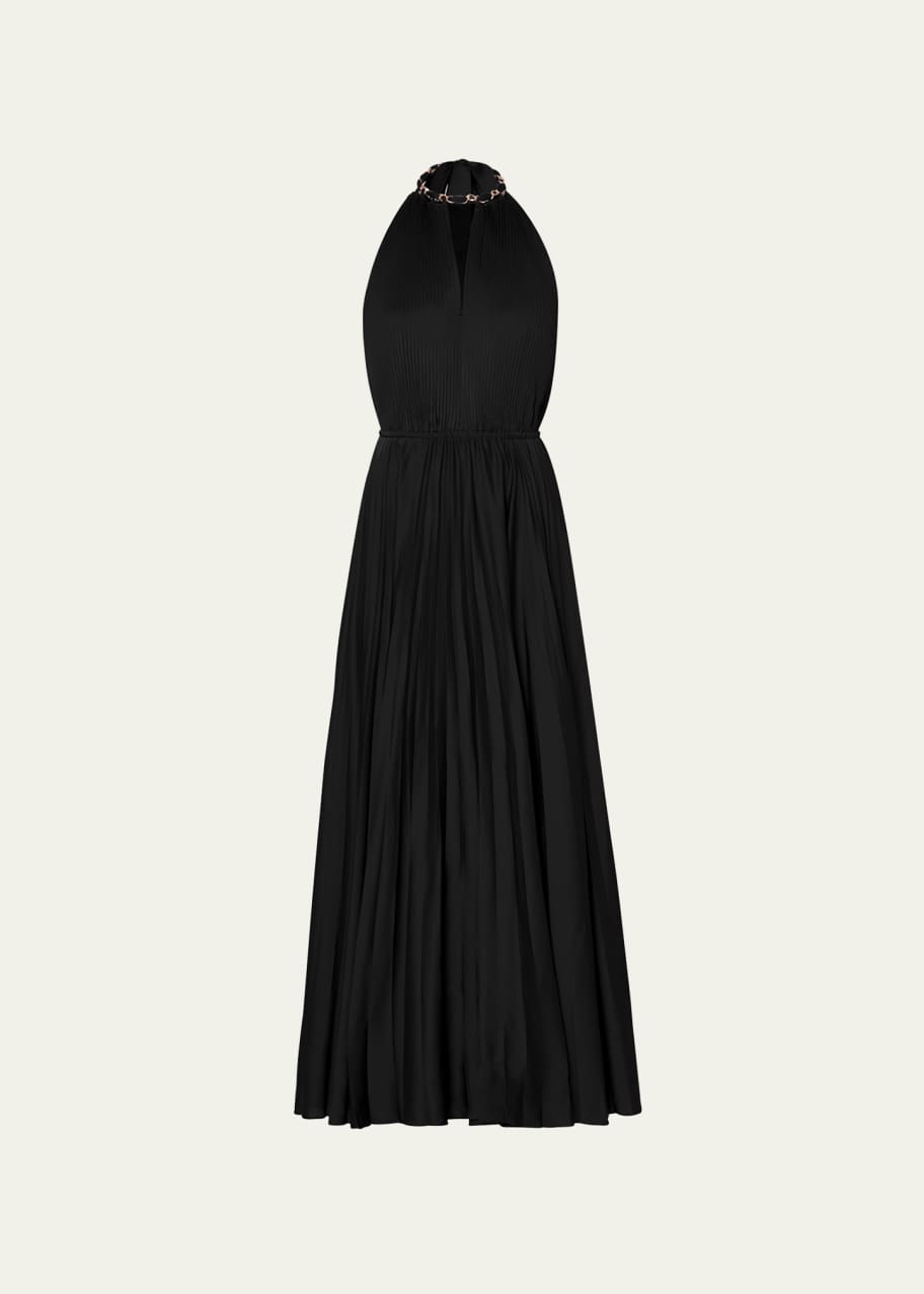 Milly Kora Cutout Pleated Chain-Strap Dress - Bergdorf Goodman
