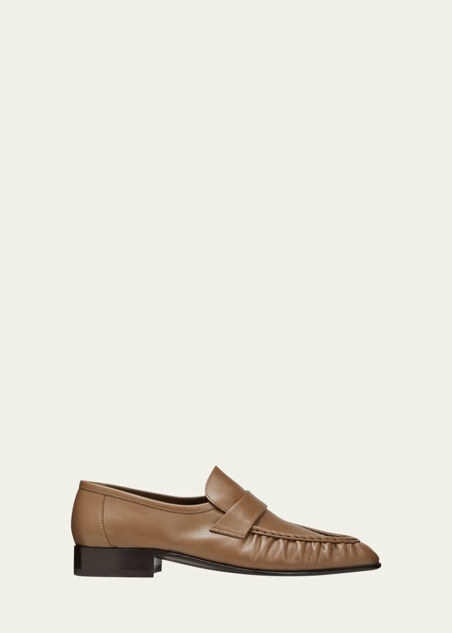 THE ROW Soft Leather Loafers - Bergdorf Goodman