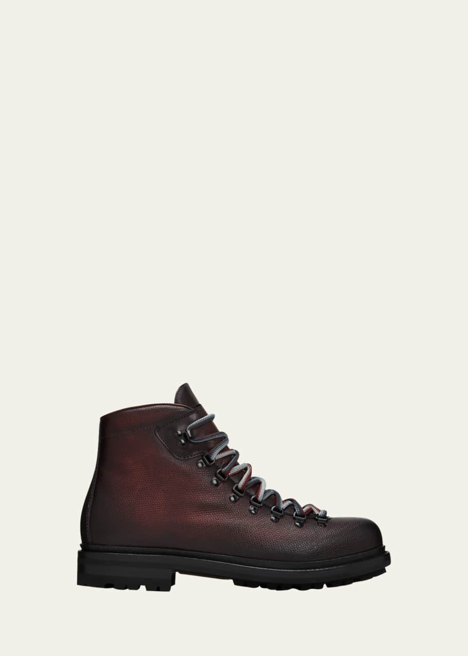 Hiking in Style: Magnanni Lace-up Leather Hiking Boots