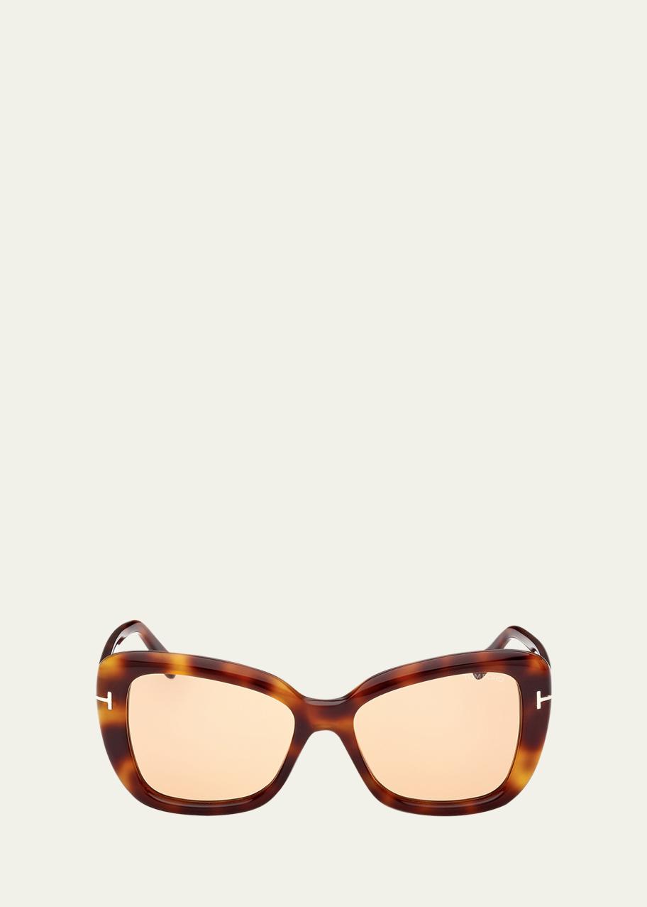 Tom Ford Maeve Havana Butterfly Sunglasses Tom Ford® FT1008 Maeve Butterfly Sunglasses - EuroOptica main image 3