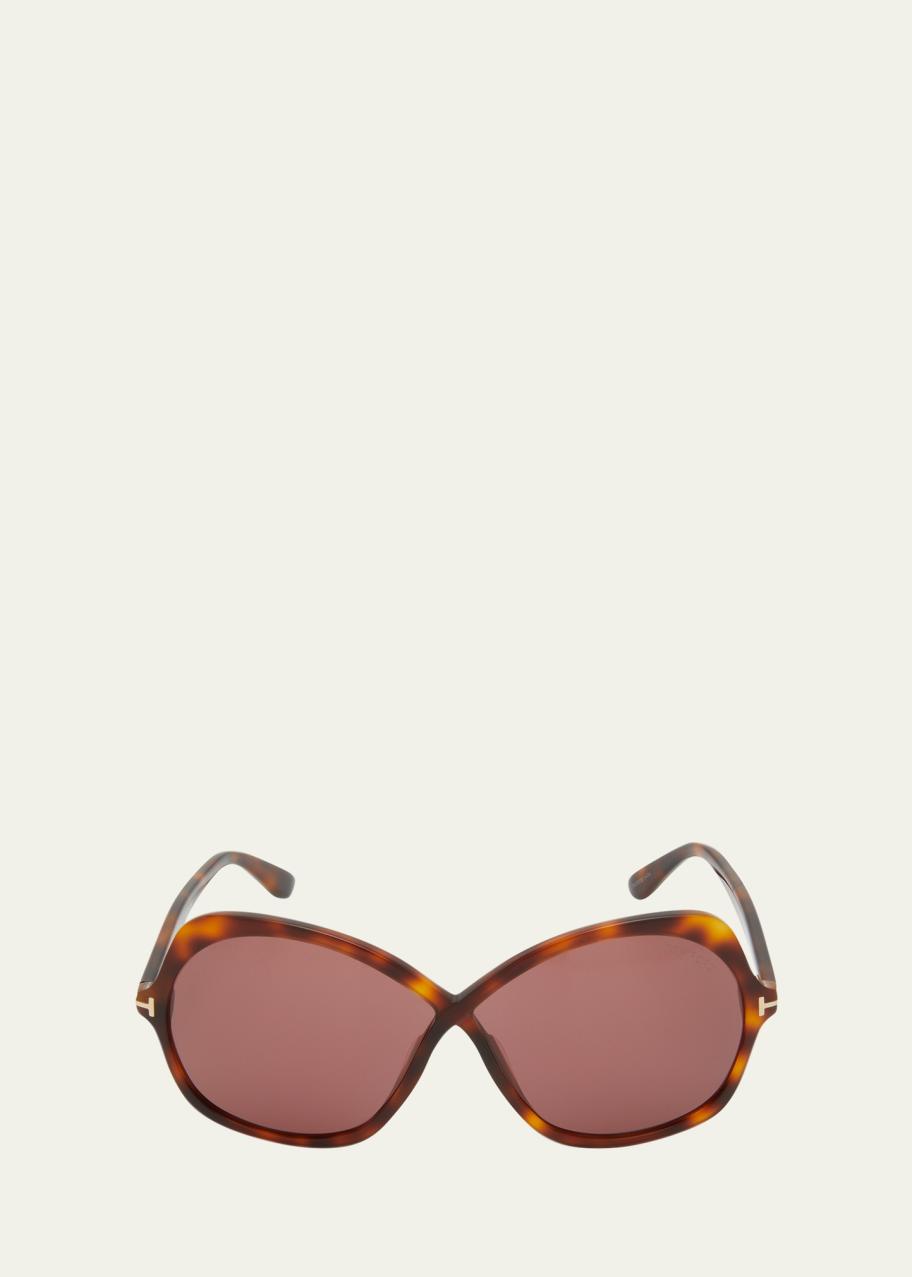 New ? Original TOM FORD Rosemin Acetate Butterfly Sunglasses TOM FORD Rosemin 64MM Butterfly Sunglasses | Saks Fifth Avenue main image 3