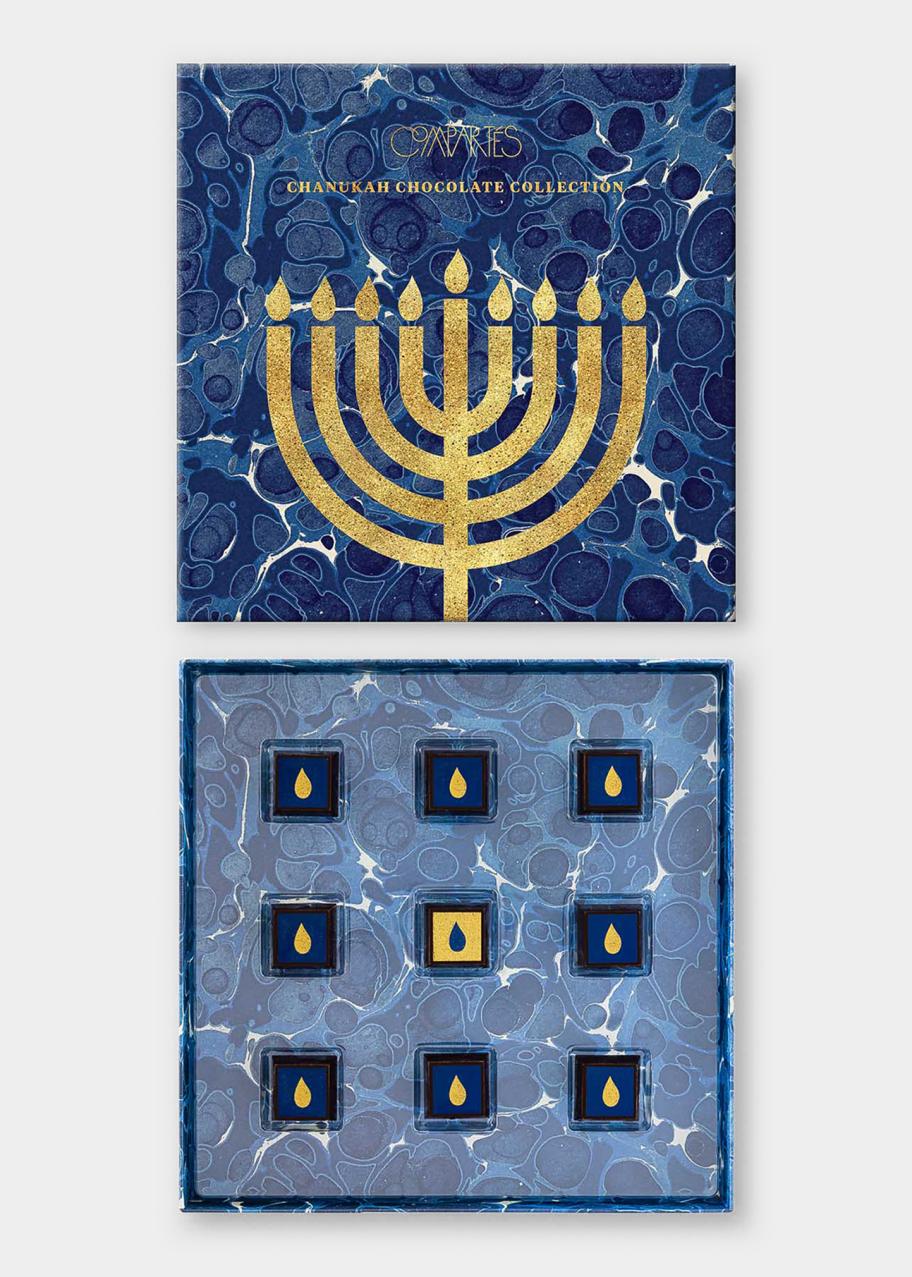 Compartes Chocolatier Hanukkah 9-Piece Menorah Chocolate Box - Bergdorf ...