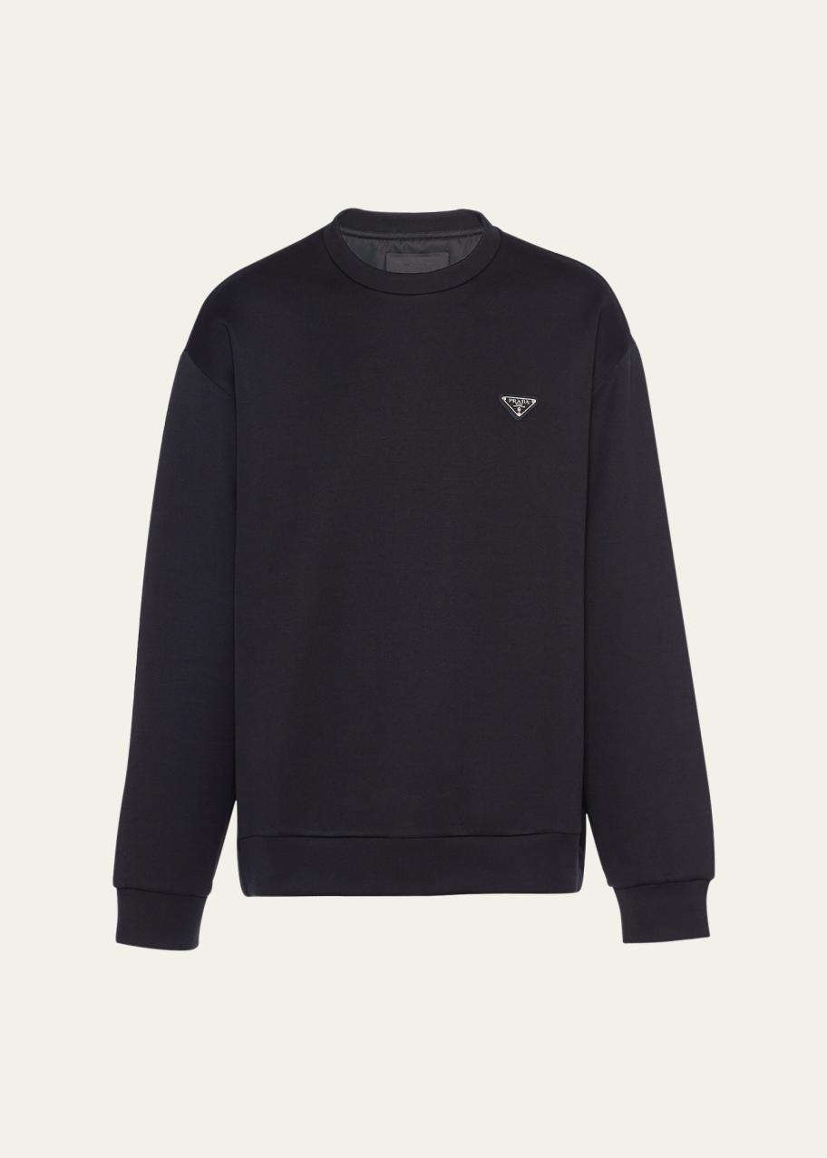 Prada Men's Tech Felpa Logo Sweatshirt - Bergdorf Goodman