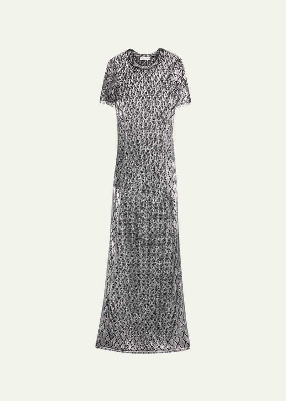 Rabanne Semi-Sheer Metallic Maxi Dress - Bergdorf Goodman