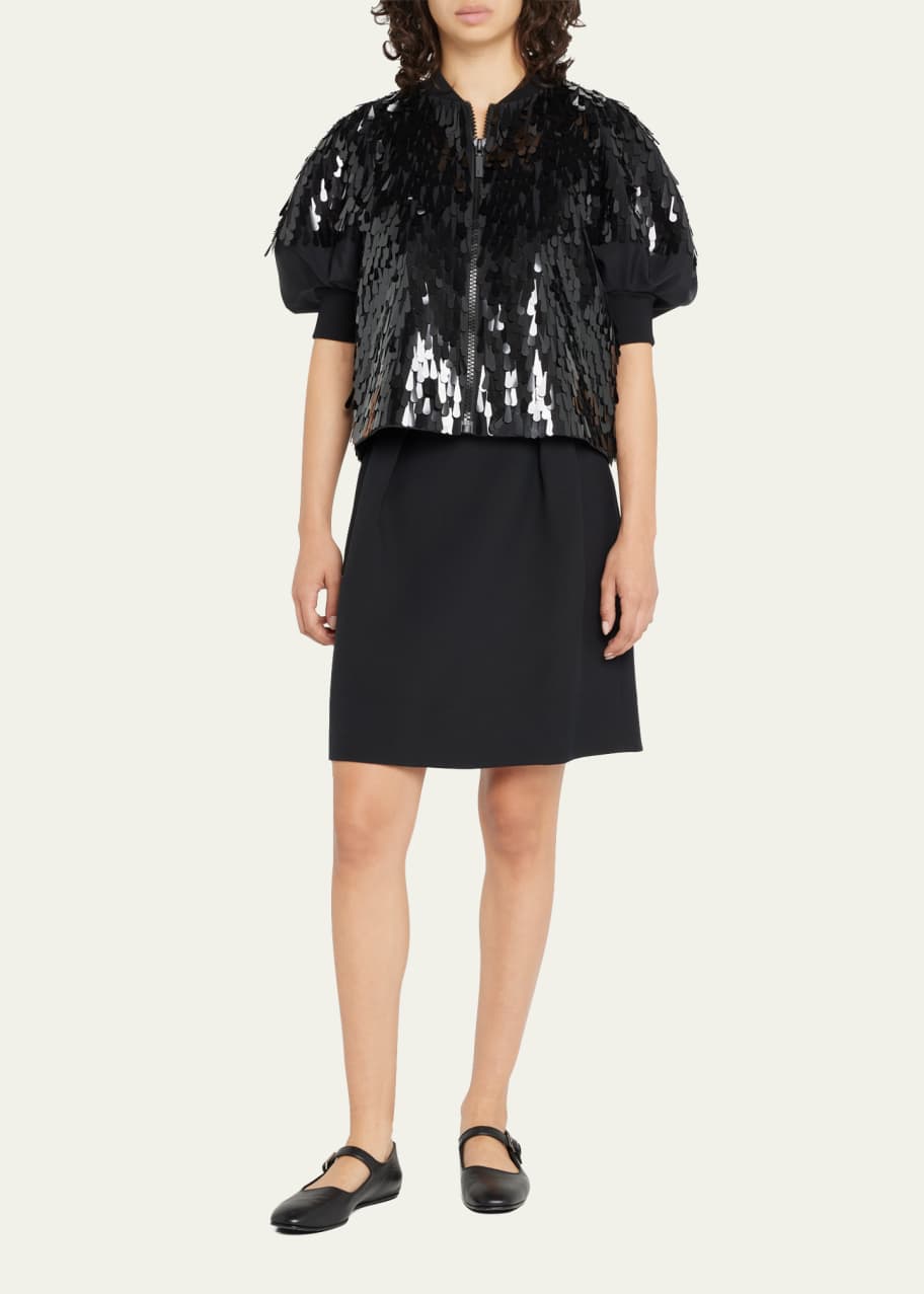 Sequin short discount sleeve jacket